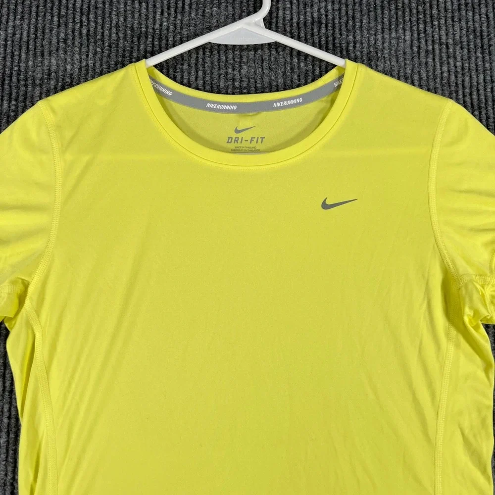 Nike Shirt Womens Small Neon Green Short Sleeve Dri Fit Active Casual Workout